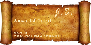 Janda Dániel névjegykártya